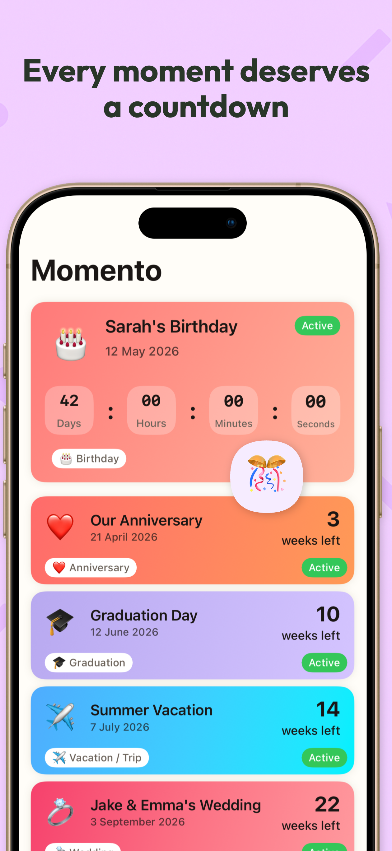 Momento screenshot 1