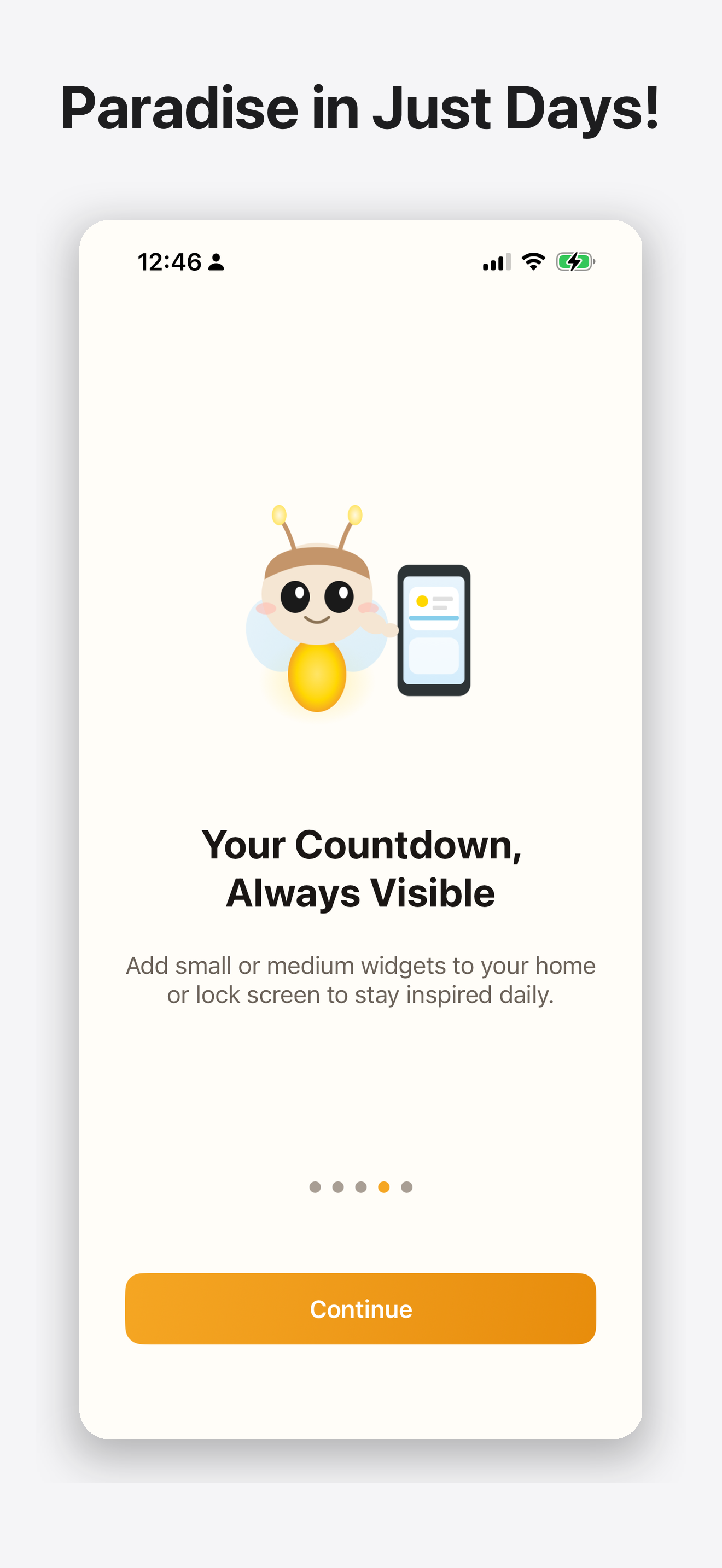 Your countdown, always visible with widgets