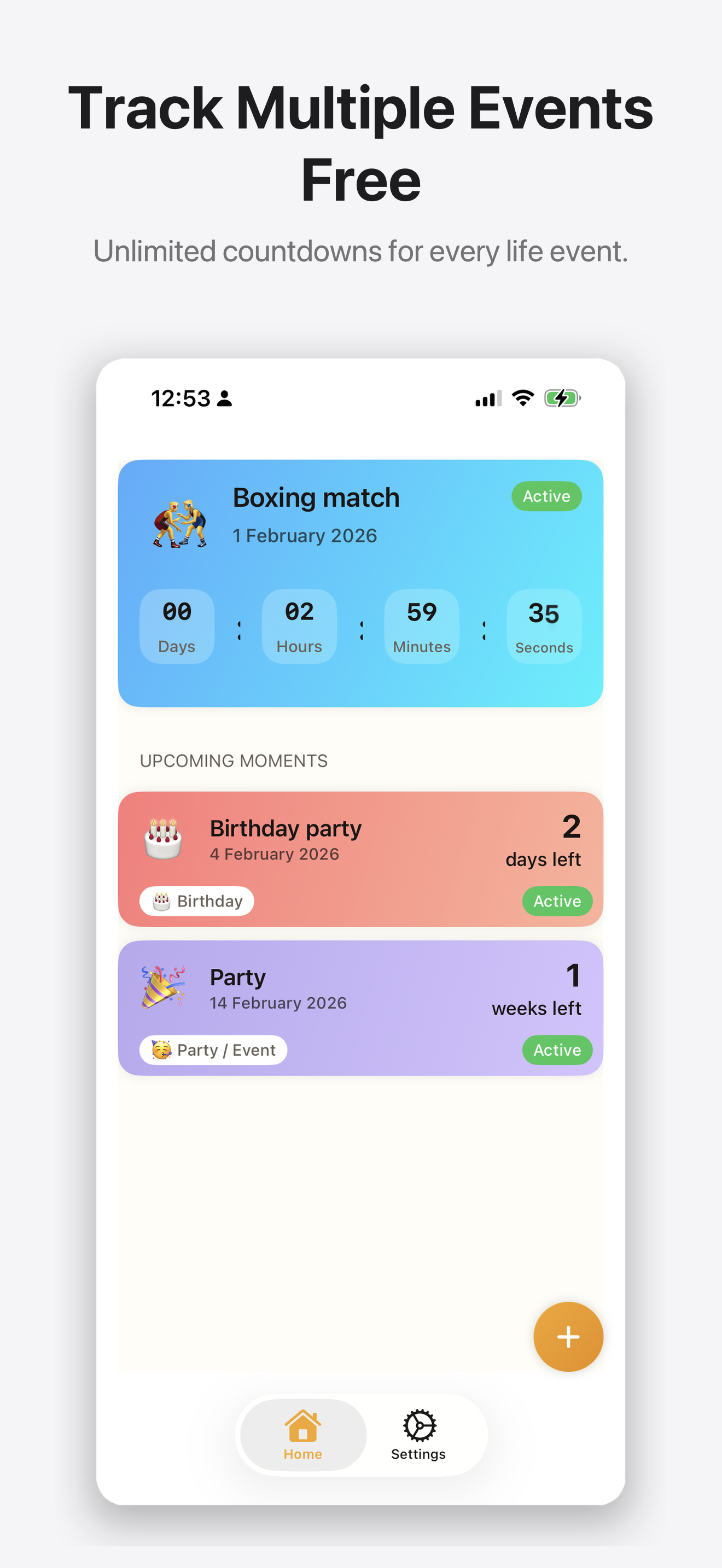 Countdowns right on your home screen