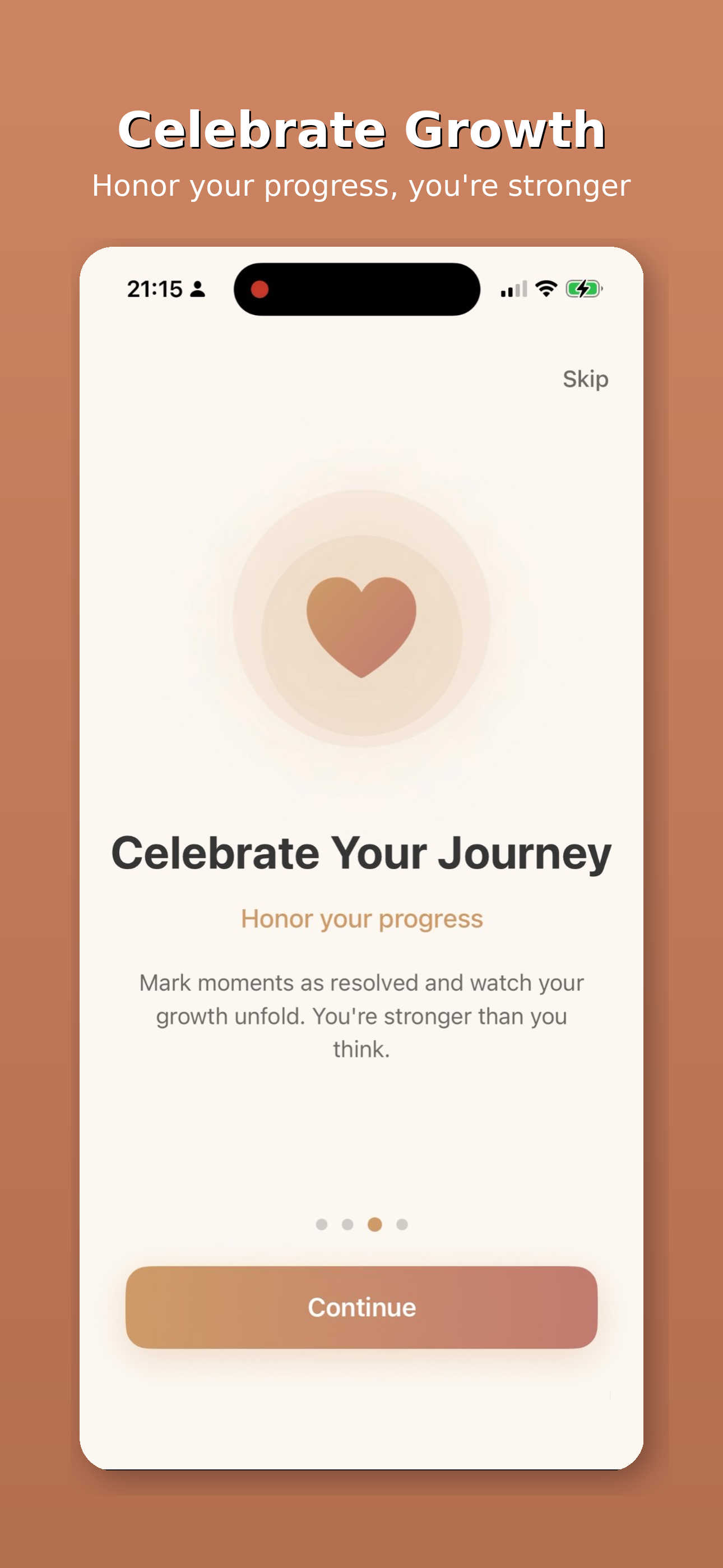 Celebrate growth - honor your progress